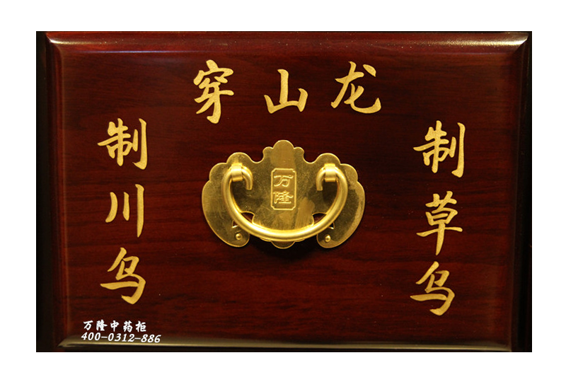 萬(wàn)隆中藥柜 斗譜   金色書(shū)法